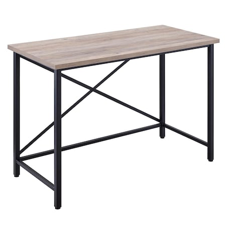 Hudson & Canal Henn &amp; Hart  Martina Black &amp; Gray Oak Desk - 30 x 47 x 22 in. OF0839